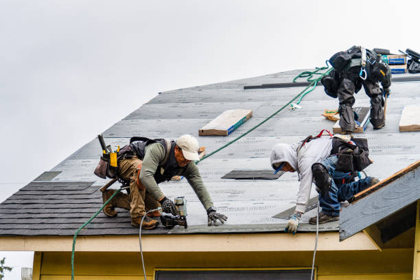 Professional Gutter Installation technician working in Ammon, ID